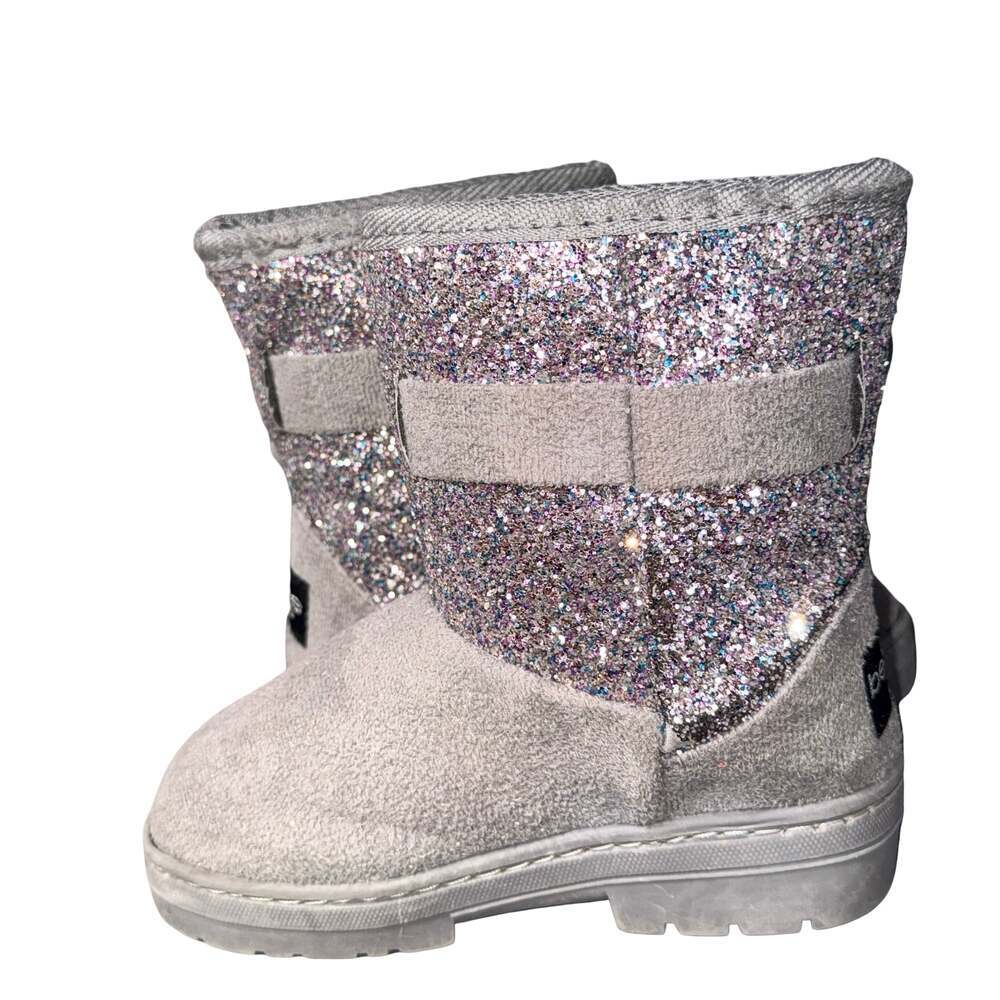 Bebe Girls Glitter Bow Winter Boots Size 8 - Picture 2 of 6